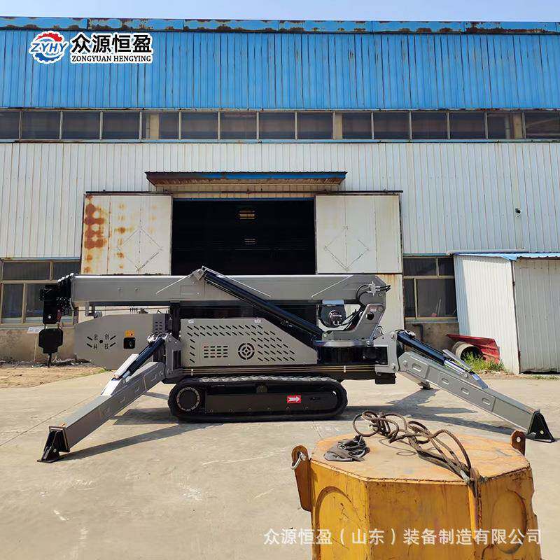 折叠式液压支腿 山东众源10吨履带蜘蛛吊车 遥控操作履带式起重机