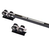 亿固重型吊轮双向阻尼实木推拉门滑轨缓冲滑轮铝合金轨道五金吊轨