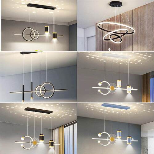 饭厅吊灯星空顶吊线灯鱼线灯简约现代饭厅灯北欧个性创意网红灯具