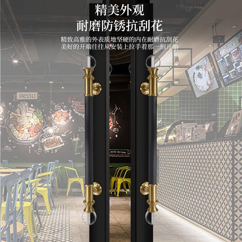 玻璃手门拉手拉不锈钢水晶大门拉K手欧XVW式推门把拉手酒店TV门拉