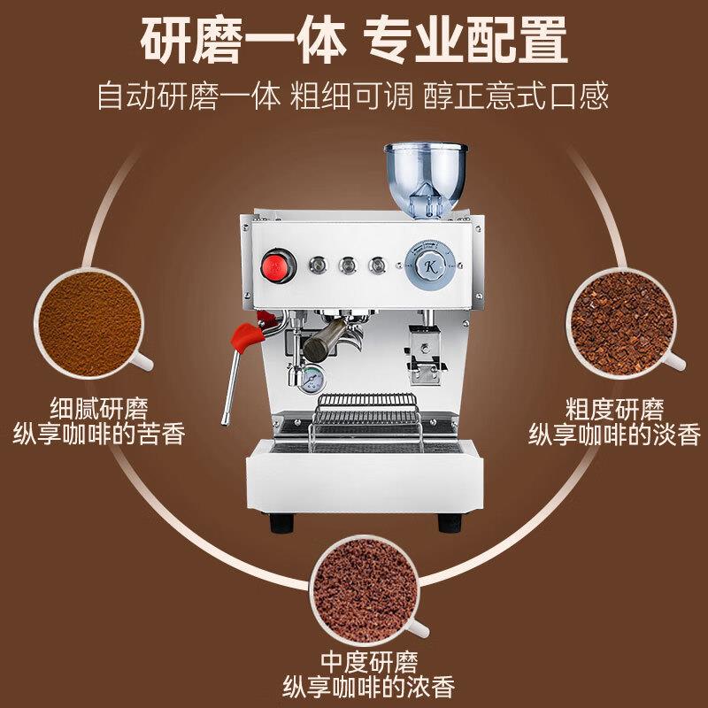 现磨咖啡机商用意式研磨咖啡机半自动咖啡机商用双头意式卡