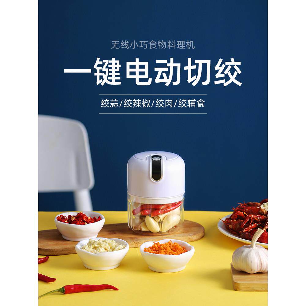 姜蒜搅碎机电动小型家用绞肉机隔姜灸打生姜泥榨姜汁机蒜蓉研磨器