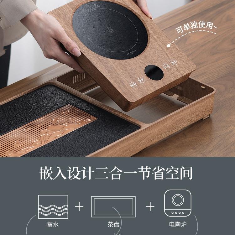 茶具套装家用汝窑一整套轻奢客厅小型自动茶盘茶台烧水壶一体