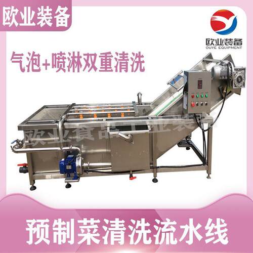蓝莓清洗机 预制菜清洗流水线 小型苹果清洗机全自动蔬菜清洗设备