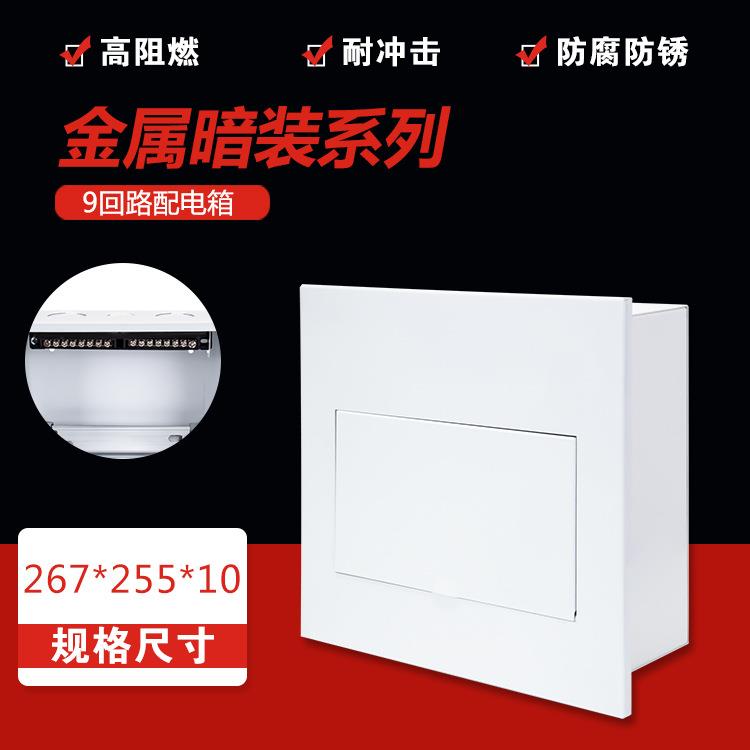 abb款全铁9回路家用照明配电箱住宅暗装空开箱pz30室内明装控制箱