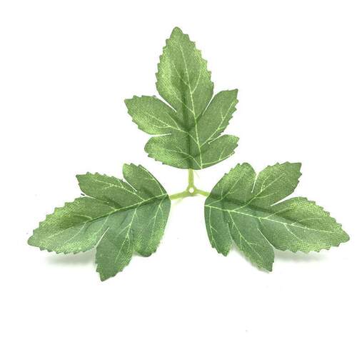 仿真3片菊叶仿真树婚庆装饰人造景观假树仿真花欧式花装饰叶配件