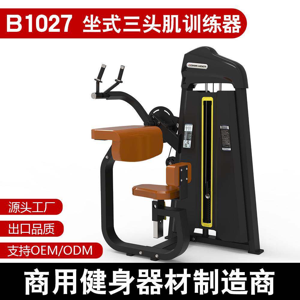 商用健身房力量器械坐式三头肌训练器三头肌训练器械