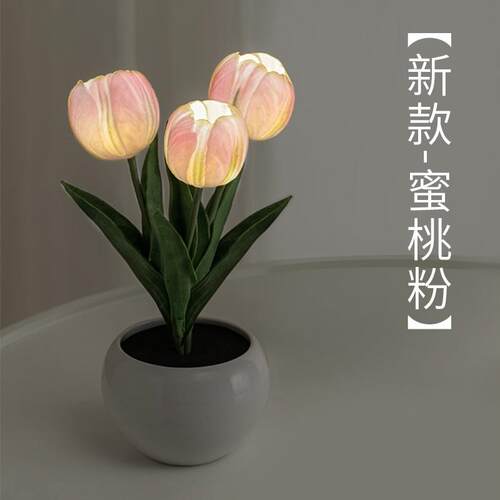 高档玫瑰花灯台意室床头房间小灯夜灯装饰氛围感创浪漫布置卧2024