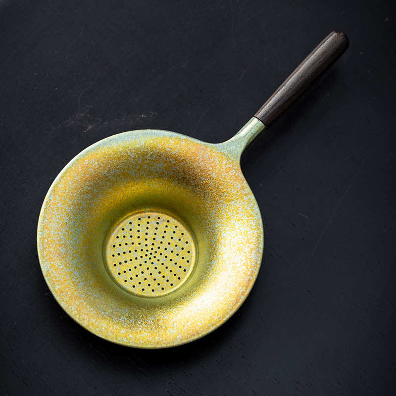 茶道零配钛茶漏高档滤茶器茶叶茶隔公道杯过滤器木把滤网创意茶滤