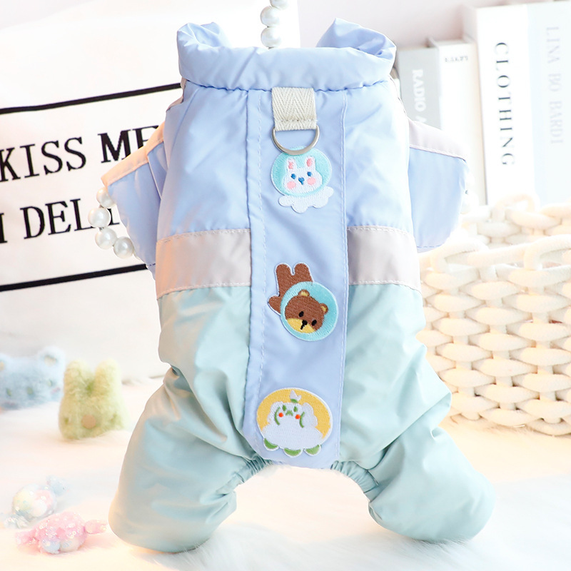 秋冬装小狗衣服棉衣卡通可爱雨衣