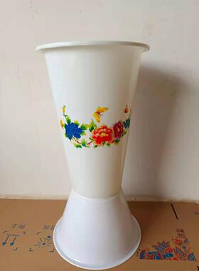 圆形大塑料花瓶唤醒花盆吸塑桶客厅展示田园风格简单六角形玻璃花