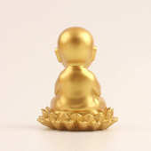 厂家直销工艺品摆件菩萨和尚摆件地藏摆件汽车树脂莲花座小童子小