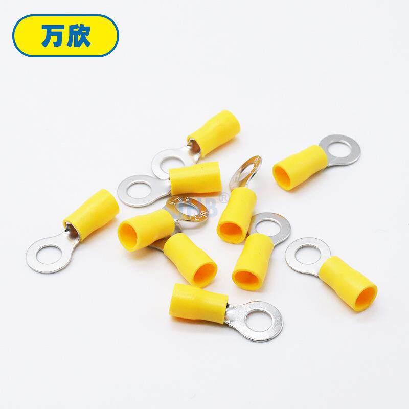 RV5.5-6 圆形预绝缘端子 冷压接线 阻燃镀锡连接器 O型预绝缘端子