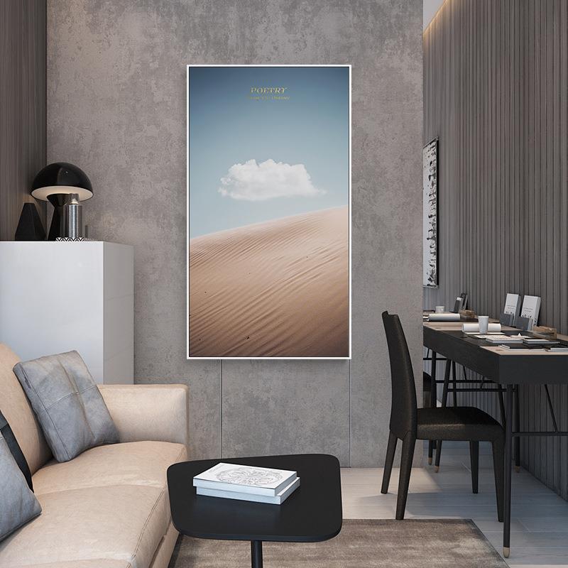 新款直销海岛风情北欧客厅装饰画现代简约玄关竖版风景画走廊墙壁