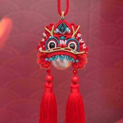 时光与美 福龙招宝 瑞兽吉祥物中国结diy编绳材料包