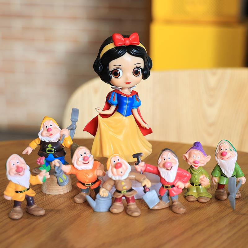 白雪公主和七个小矮人 手办模型摆件公仔 生日礼物蛋糕烘焙装饰
