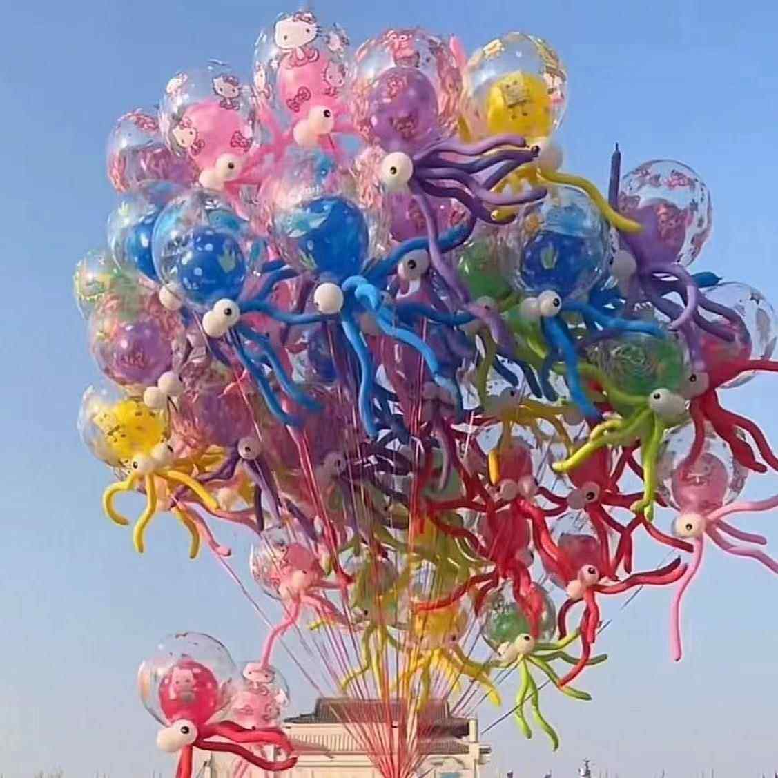 网红公园地推飘空气球发光气球放飞器材飞天八爪鱼章鱼波波球,节庆用品/礼品,气球,淘宝优惠券,粉丝福利购,淘宝优惠卷