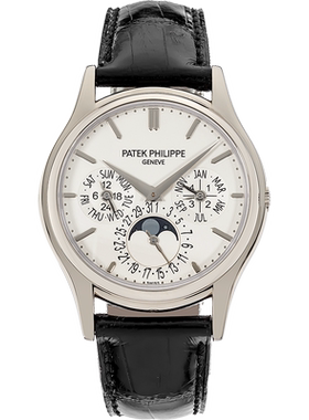 [9.8新]百达翡丽超级复杂功能时计18K白金自动机械男表5140G-001