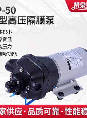 微型高压隔膜泵 DP-50/24V/12V清洗泵直流电动隔膜泵扫地车喷水泵