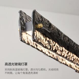 新款热销全简铜现极简餐232厅条吊灯轻奢代约餐桌吧长台书房一字