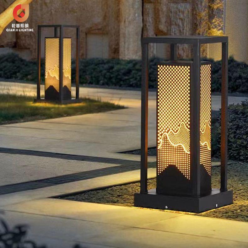 落地灯庭院景观灯现代简约太阳能充电新中式草坪灯别墅售楼户外