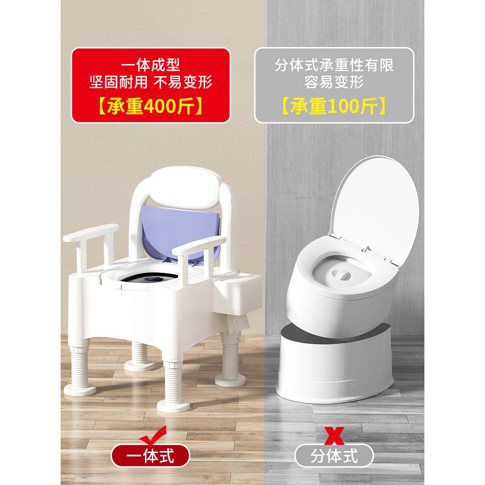 老人孕妇扶手坐便器可移动尿桶家用座便椅病人塑料便携式防滑马桶