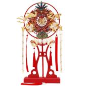 包邮 中式 婚礼团扇新娘扇子结婚喜扇手工DIY材料包出嫁接亲秀禾扇