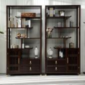 新隔中式 65室古 博古架木多宝阁茶实叶架客厅断展示柜物置架办公A