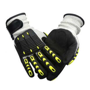 海太尔0391耐磨抗震防滑耐油机械劳保手套 防割防撞汽车修理手套