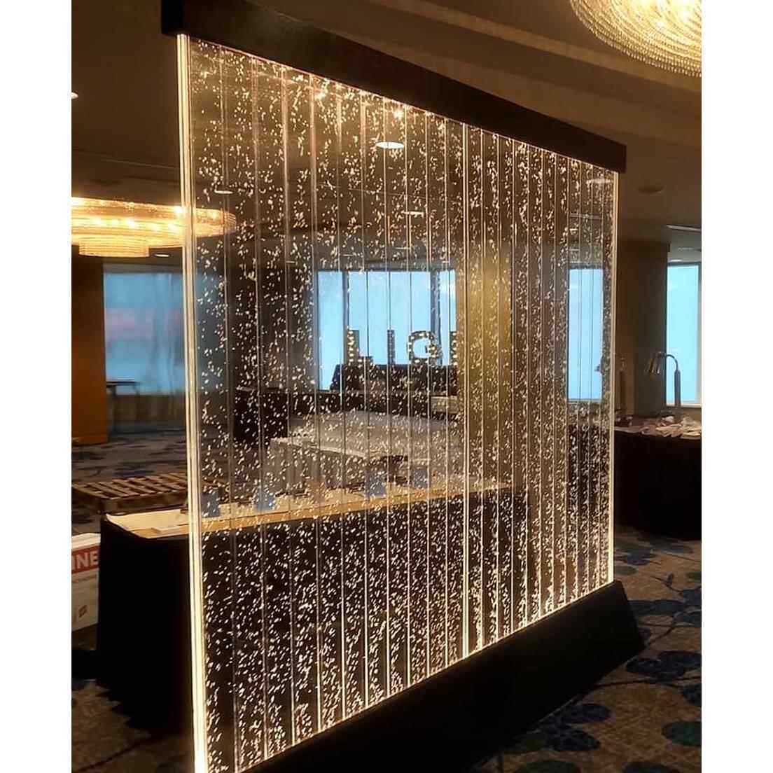 水幕墙屏风大型亚克力气泡墙流水造景鱼缸客厅水景隔断装饰酒柜