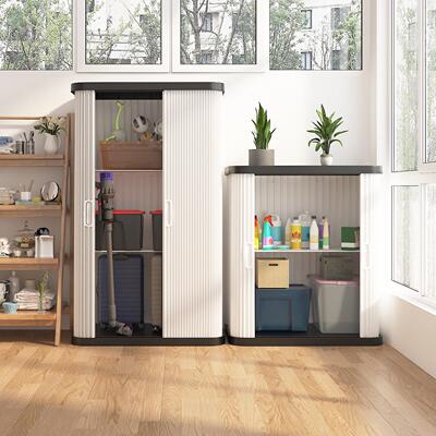 户外收纳柜防水防晒别墅花园庭院杂物工具置物架室外柜收纳柜阳台