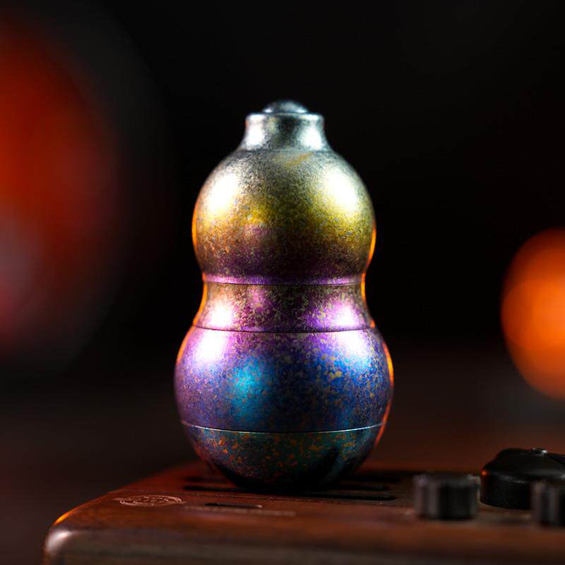 冰晶钛福禄葫芦EDC磁力推牌啪啪币磁浮手指尖陀螺解压神器玩具