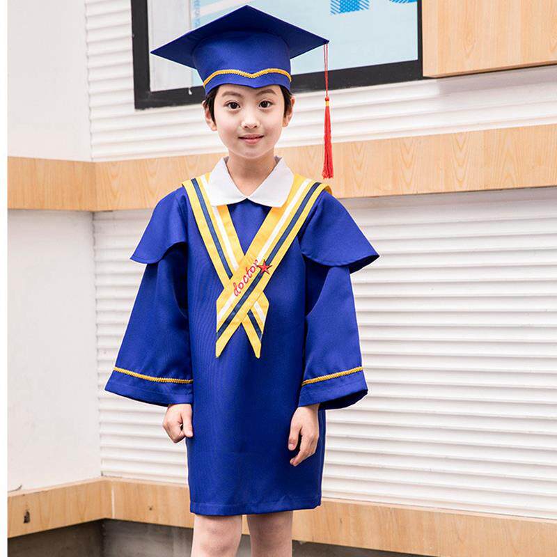 高档2024款新幼儿园博士服毕业礼服学士服童儿照毕业服装小学生演