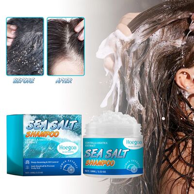 HOEGOA Sea Salt Anti-Dandruff Shampoo: Deep Cleansing Scalp