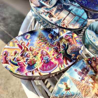 马来西亚原装进口零食礼品GPR30%黄油曲奇饼干圣诞礼盒铁罐装340g