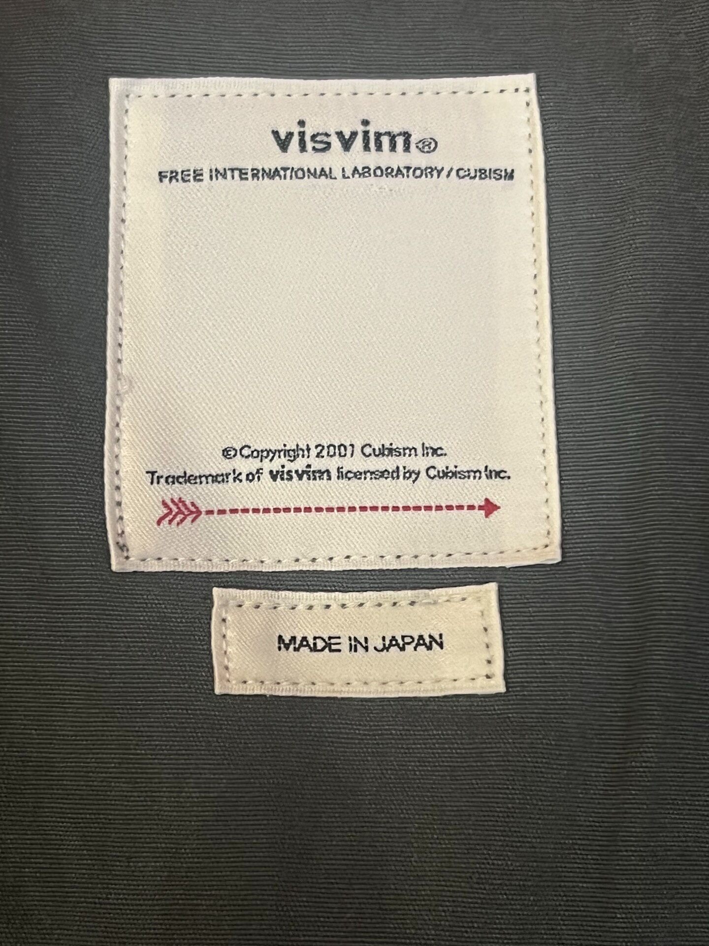 VISVIM 19AW PILAR FISHERMAN VEST — label