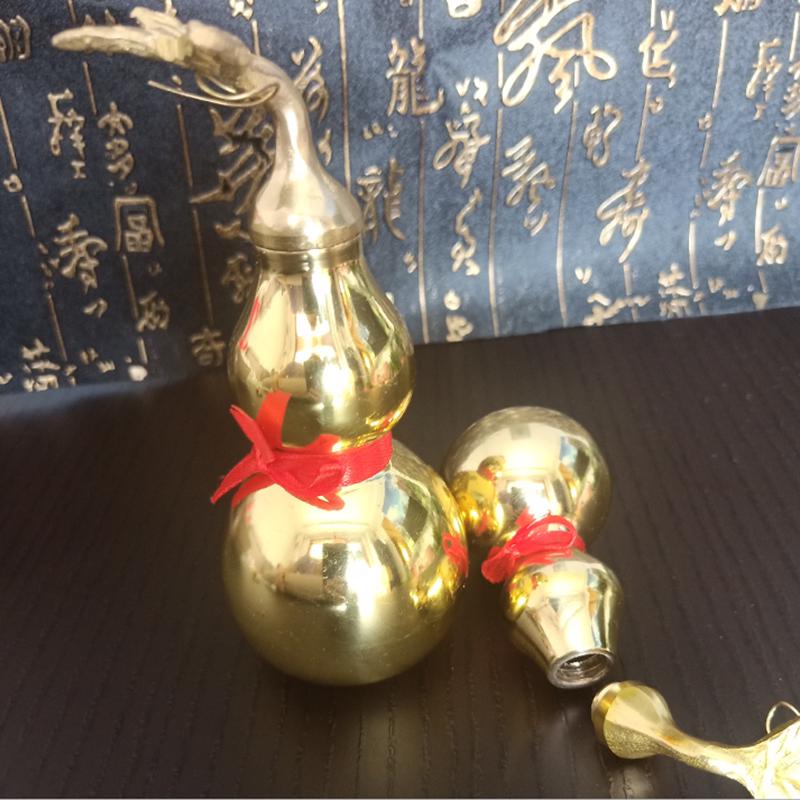 铜葫芦摆件开盖空心大小号家居工艺品横梁挂件纯铜八卦葫芦摆件
