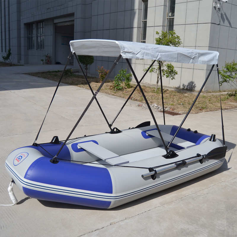 uvC橡皮艇可站立硬底充气钓鱼船电动皮划艇户外可折叠路亚船