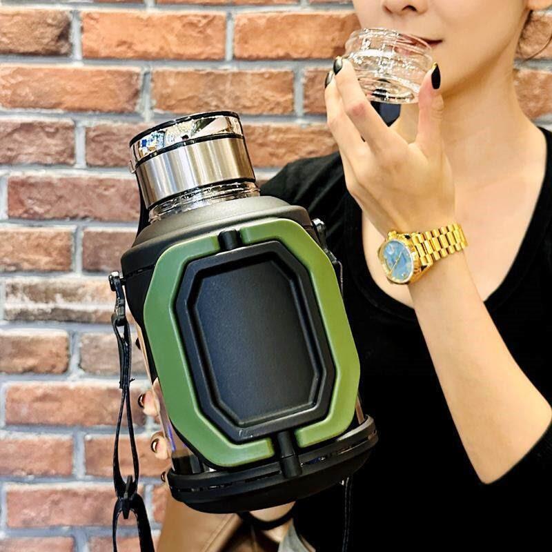 水杯男士大容量高硼硅玻璃杯带盖茶水分离泡茶杯子家用耐高温水壶