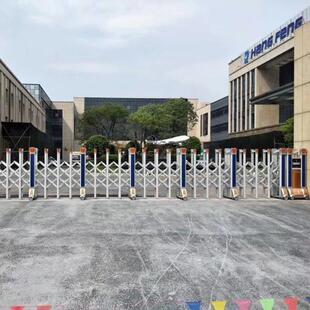 专业豪华电动伸缩门小区工厂学校幼儿园安全庭院门推拉门佛山