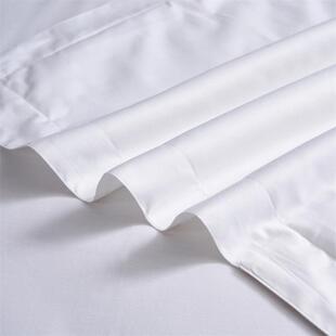 酒店单品全棉被套白色贡缎纯棉40酒支支80支店布草0单品贡缎宾馆