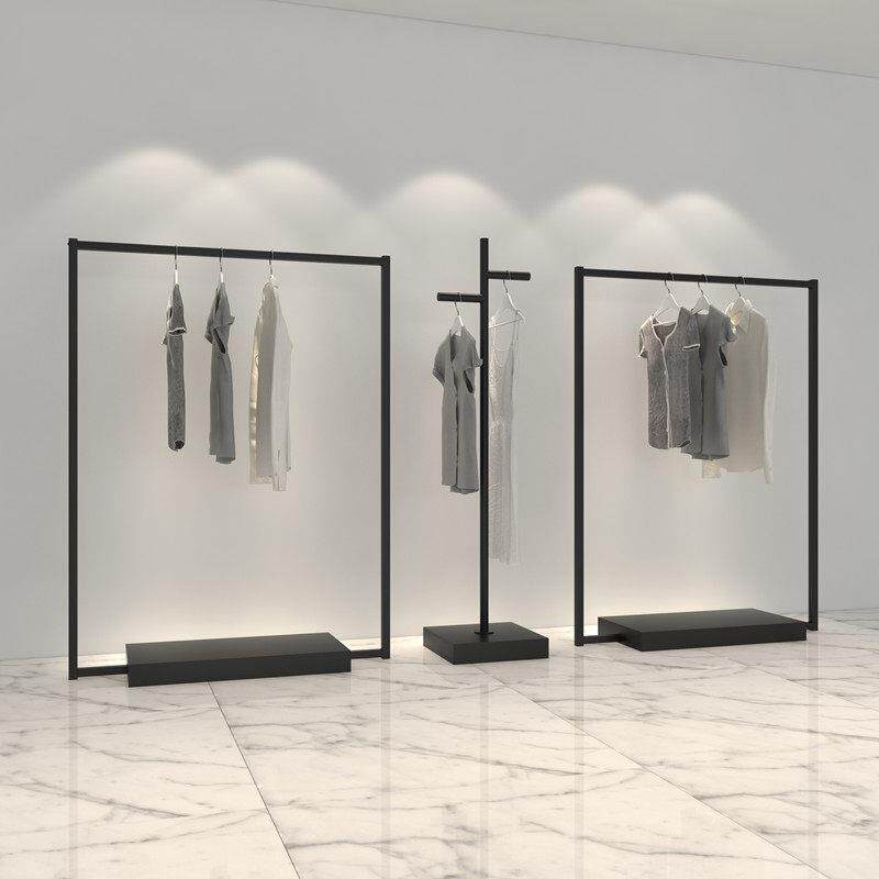 铁艺服装店展示架男女装北卧挂衣架子落地正侧挂衣服简约陈列货架
