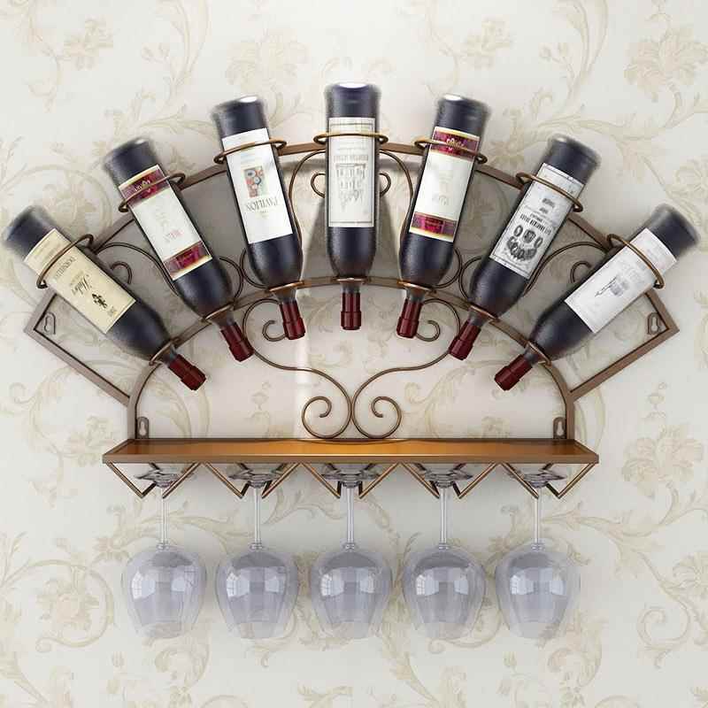简酒架壁挂欧置物架易家用墙上厅挂酒柜客创酒架01意式墙壁餐厅酒