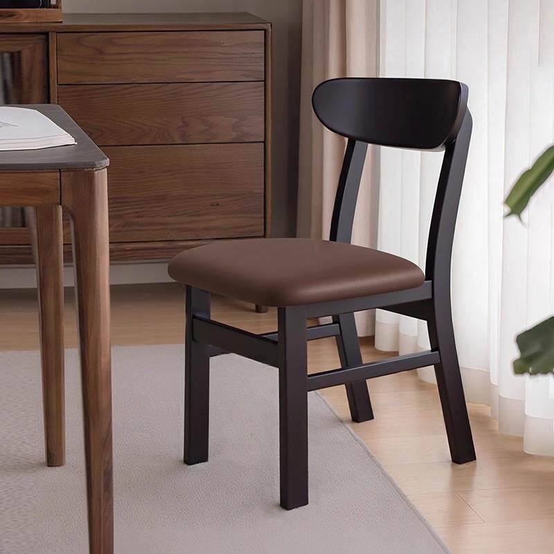 餐椅家用2026新款现代简约纯实木靠背椅子餐厅吃饭木质餐桌椅凳子