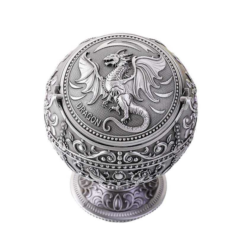 复古创意仿古龙全金属合金工艺品烟灰缸时尚密封带盖装饰摆件礼品,节庆用品/礼品,时尚烟灰缸,淘宝优惠券,粉丝福利购,淘宝优惠卷