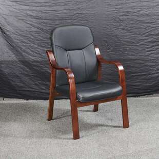 实木会议靠室椅子师四脚实木办公椅扶手背椅职员教办T03公带椅会