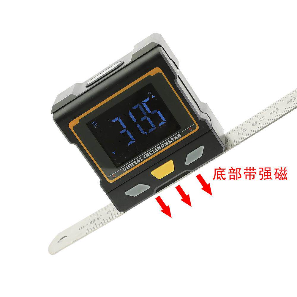 新品数显倾角仪高精度电子倾角盒角度尺带水泡仪测量坡度水平仪