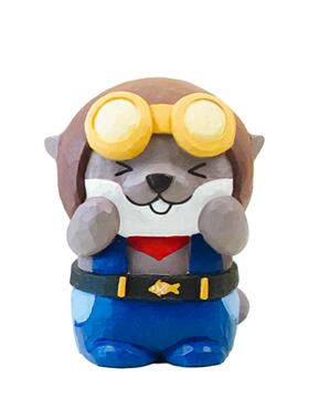 许愿水獭摆件祈福上岸可爱桌面小木雕送女生朋友闺蜜毕业生日礼物