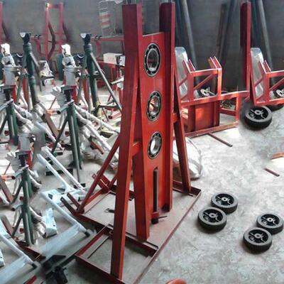 CRS-10多孔式电缆放线架10T液压放线架175kg电缆线盘放线支架河北