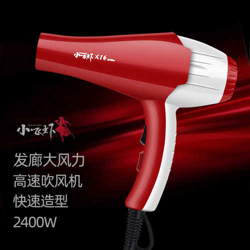 负离子冷热风吹风机小飞虾X16大功率理发店电吹风机家用风筒2400w